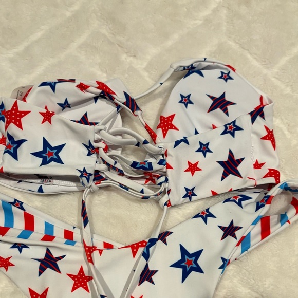 Women's/Teen's  - 2 Piece Bikini - Red, White & Blue - Size Small NWT - Picture 3 of 7